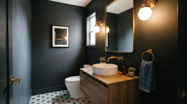 25 Dark Powder Room Ideas